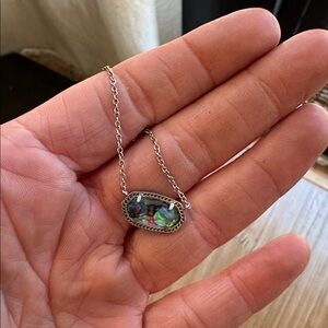 Kendra Scott Elisa Pendant Necklace Lilac Abalone/Gold